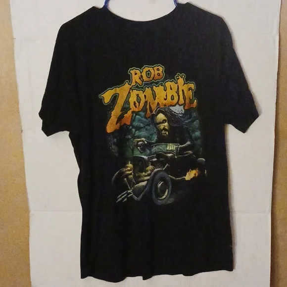 ROB ZOMBIE vintage band tee shirt 墨黒 Vintage 90's Rob Zombie 100% Hardcore T-Shirt X-Large